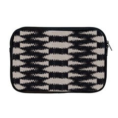 Black And White Zebra Ikat Stripes Apple Macbook Pro 17  Zipper Case by SpinnyChairDesigns