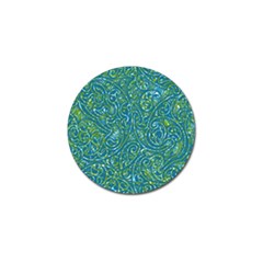 Abstract Blue Green Jungle Paisley Golf Ball Marker (10 Pack) by SpinnyChairDesigns