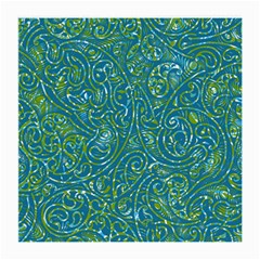 Abstract Blue Green Jungle Paisley Medium Glasses Cloth by SpinnyChairDesigns