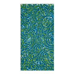 Abstract Blue Green Jungle Paisley Shower Curtain 36  X 72  (stall)  by SpinnyChairDesigns