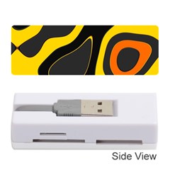 Yellow Black Orange Abstract Art Pattern Memory Card Reader (stick) by SpinnyChairDesigns