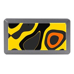 Yellow Black Orange Abstract Art Pattern Memory Card Reader (mini) by SpinnyChairDesigns