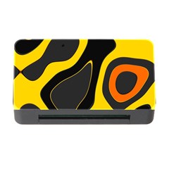 Yellow Black Orange Abstract Art Pattern Memory Card Reader With Cf by SpinnyChairDesigns