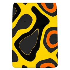 Yellow Black Orange Abstract Art Pattern Removable Flap Cover (l) by SpinnyChairDesigns