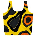 Yellow Black Orange Abstract Art Pattern Full Print Recycle Bag (XXXL) Front