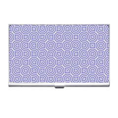 Royal Purple Grey And White Truchet Pattern Business Card Holder by SpinnyChairDesigns