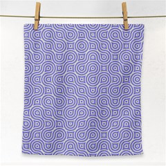 Royal Purple Grey And White Truchet Pattern Face Towel by SpinnyChairDesigns