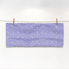 Royal Purple Grey And White Truchet Pattern Hand Towel by SpinnyChairDesigns