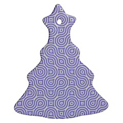 Royal Purple Grey And White Truchet Pattern Christmas Tree Ornament (two Sides) by SpinnyChairDesigns