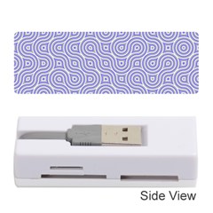 Royal Purple Grey And White Truchet Pattern Memory Card Reader (stick) by SpinnyChairDesigns