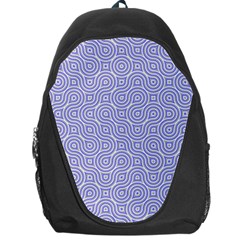 Royal Purple Grey And White Truchet Pattern Backpack Bag by SpinnyChairDesigns