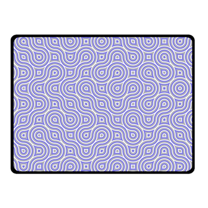 Royal Purple Grey and White Truchet Pattern Double Sided Fleece Blanket (Small) 