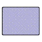 Royal Purple Grey and White Truchet Pattern Double Sided Fleece Blanket (Small)  45 x34  Blanket Back