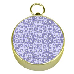 Royal Purple Grey And White Truchet Pattern Gold Compasses by SpinnyChairDesigns