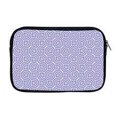 Royal Purple Grey And White Truchet Pattern Apple Macbook Pro 17  Zipper Case by SpinnyChairDesigns