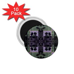 Chive Purple Black Abstract Art Pattern 1 75  Magnets (10 Pack)  by SpinnyChairDesigns