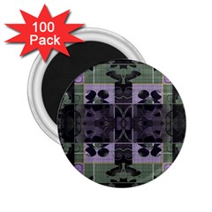 Chive Purple Black Abstract Art Pattern 2 25  Magnets (100 Pack)  by SpinnyChairDesigns