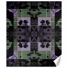 Chive Purple Black Abstract Art Pattern Canvas 8  X 10  by SpinnyChairDesigns