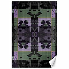 Chive Purple Black Abstract Art Pattern Canvas 20  X 30  by SpinnyChairDesigns