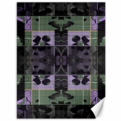 Chive Purple Black Abstract Art Pattern Canvas 36  X 48  by SpinnyChairDesigns