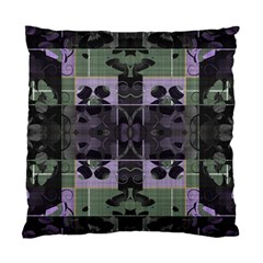 Chive Purple Black Abstract Art Pattern Standard Cushion Case (one Side) by SpinnyChairDesigns