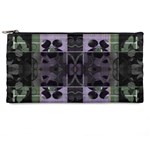 Chive Purple Black Abstract Art Pattern Pencil Case Front