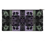 Chive Purple Black Abstract Art Pattern Pencil Case Back