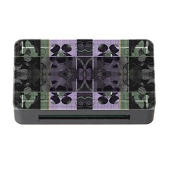 Chive Purple Black Abstract Art Pattern Memory Card Reader With Cf by SpinnyChairDesigns