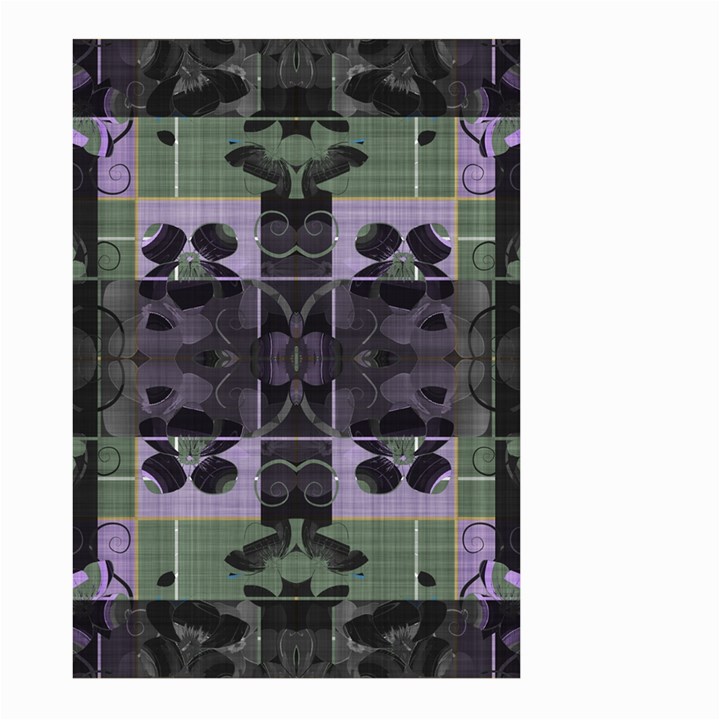 Chive Purple Black Abstract Art Pattern Large Garden Flag (Two Sides)