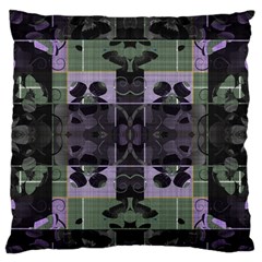 Chive Purple Black Abstract Art Pattern Standard Flano Cushion Case (one Side) by SpinnyChairDesigns