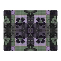 Chive Purple Black Abstract Art Pattern Double Sided Flano Blanket (mini)  by SpinnyChairDesigns