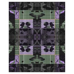 Chive Purple Black Abstract Art Pattern Drawstring Bag (small) by SpinnyChairDesigns