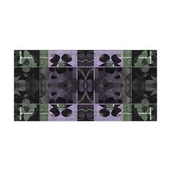 Chive Purple Black Abstract Art Pattern Yoga Headband by SpinnyChairDesigns