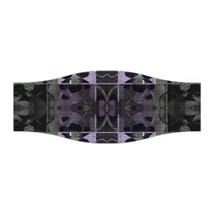 Chive Purple Black Abstract Art Pattern Stretchable Headband by SpinnyChairDesigns