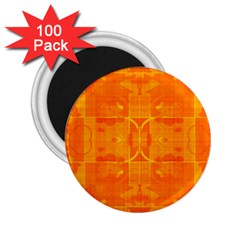 Orange Peel Abstract Batik Pattern 2 25  Magnets (100 Pack)  by SpinnyChairDesigns