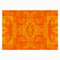 Orange Peel Abstract Batik Pattern Large Glasses Cloth by SpinnyChairDesigns