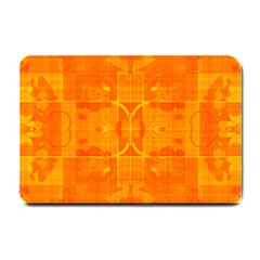 Orange Peel Abstract Batik Pattern Small Doormat  by SpinnyChairDesigns