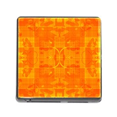 Orange Peel Abstract Batik Pattern Memory Card Reader (square 5 Slot) by SpinnyChairDesigns