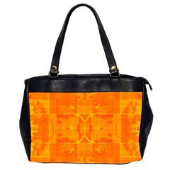 Orange Peel Abstract Batik Pattern Oversize Office Handbag (2 Sides) by SpinnyChairDesigns