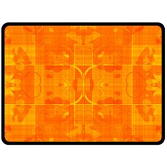 Orange Peel Abstract Batik Pattern Fleece Blanket (large)  by SpinnyChairDesigns