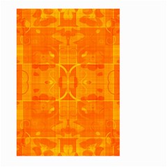 Orange Peel Abstract Batik Pattern Large Garden Flag (two Sides) by SpinnyChairDesigns