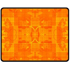 Orange Peel Abstract Batik Pattern Double Sided Fleece Blanket (medium)  by SpinnyChairDesigns