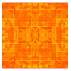 Orange Peel Abstract Batik Pattern Large Satin Scarf (square) by SpinnyChairDesigns