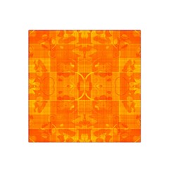 Orange Peel Abstract Batik Pattern Satin Bandana Scarf by SpinnyChairDesigns