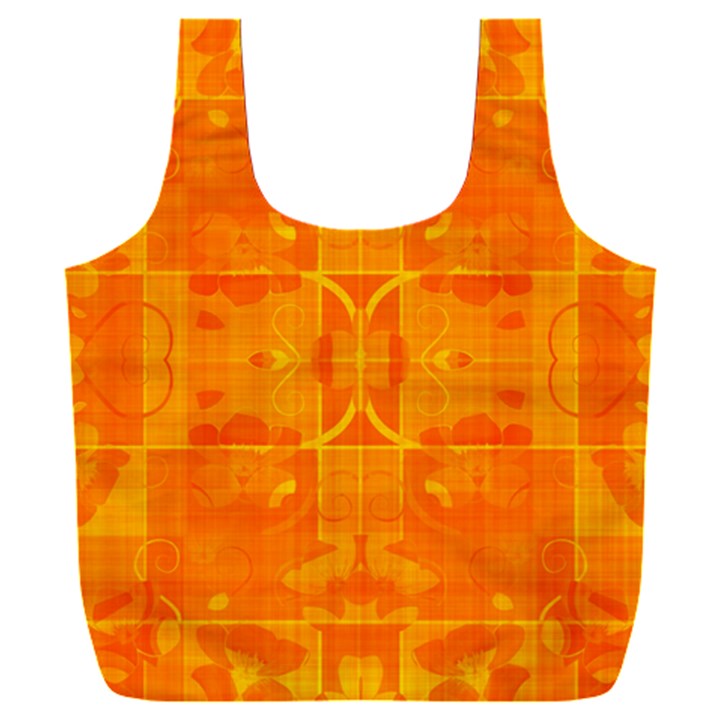 Orange Peel Abstract Batik Pattern Full Print Recycle Bag (XXL)