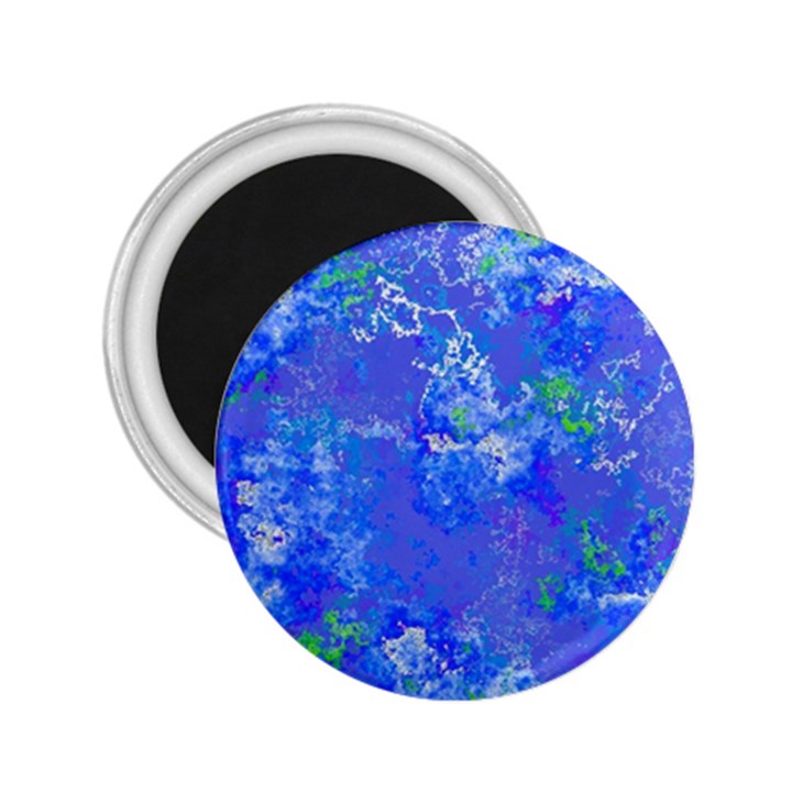 Bright Blue Paint Splatters 2.25  Magnets