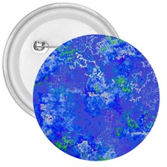 Bright Blue Paint Splatters 3  Buttons by SpinnyChairDesigns