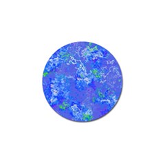 Bright Blue Paint Splatters Golf Ball Marker by SpinnyChairDesigns