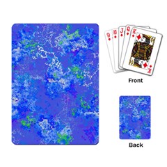 Bright Blue Paint Splatters Playing Cards Single Design (rectangle) by SpinnyChairDesigns