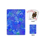 Bright Blue Paint Splatters Playing Cards Single Design (Mini) Back